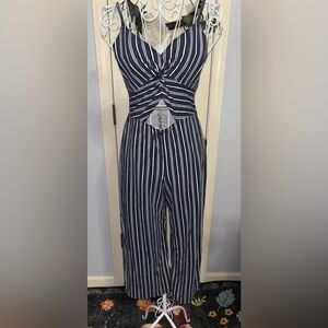 Hollister Striped Jumpsuit, Size Small